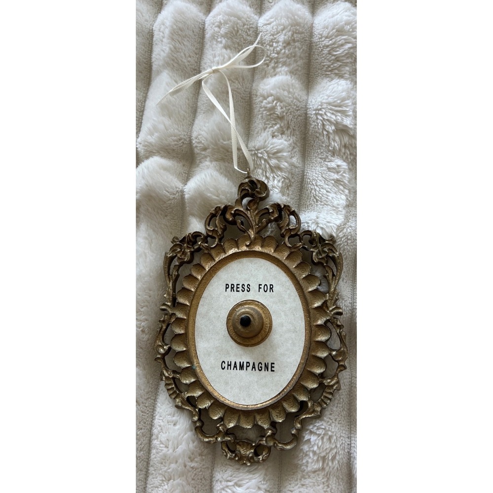 Press For Champagne Ornament Gold Ornate Baroque Style Decorative Wall Hanging - Picture 5 of 7